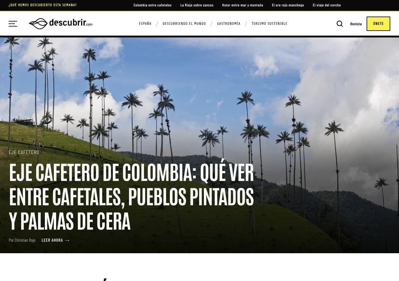 Portada de Descubrir.com con su nuevo diseño editorial sobre Ghost.